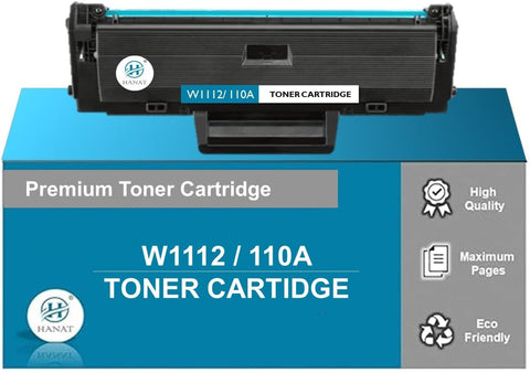 Hanat W1112A / 110A Premium Toner Cartridge Compatible with HP Laser 108 / 108a / 108w / 136 / 136a / 136w / 136nw / 138 / 138pnw / 138fnw Printers Toner Cartridge with Chip