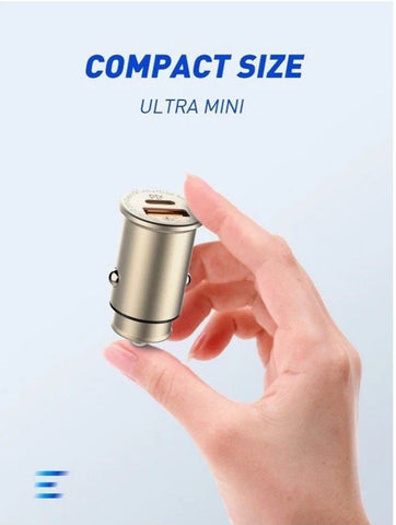 LDNIO C506Q Fast Car Charger with USB & Type-C Cable for Quick Charging