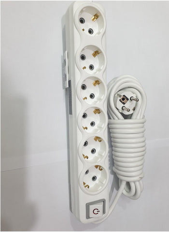 Power Strip Joint – 6 Sockets, 5-Meter Cable – Safe & Reliable Extension Cord