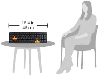 Point PT-201 Wired Keyboard - Black Orange