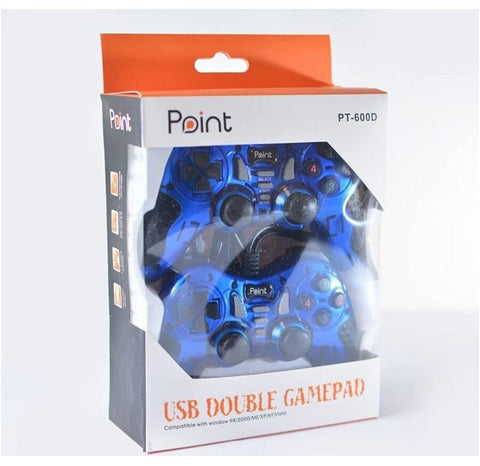 USB Double Gamepad – Wired Dual Controller for PC & Gaming Consoles