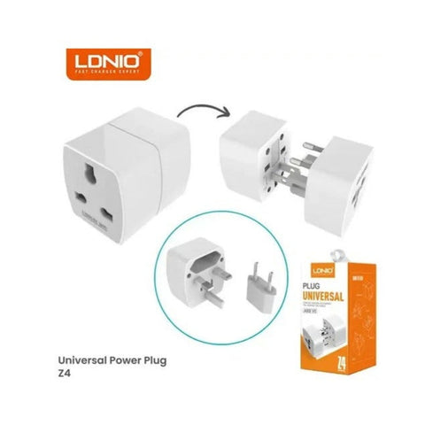 LDNIO Z4 Multi Plug Adapter – Universal Power Travel Adaptor for UK, US, EU