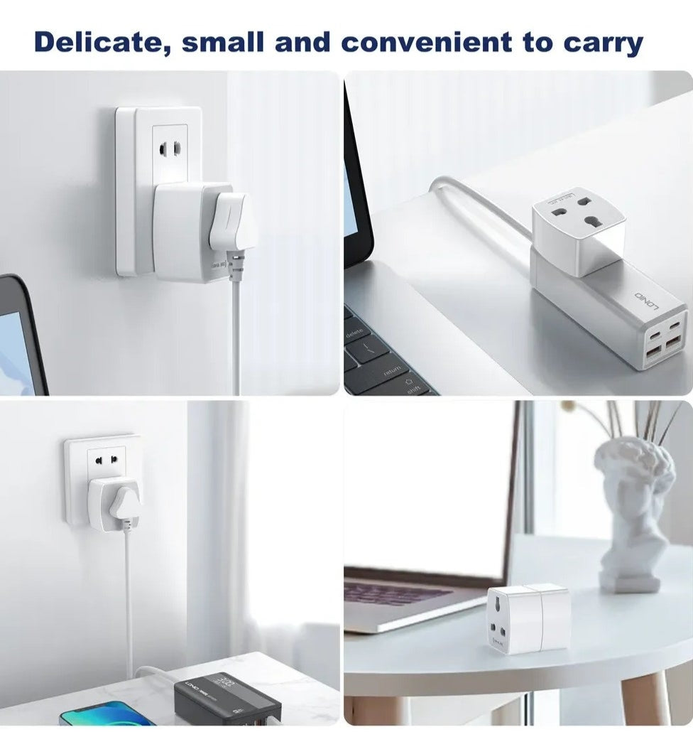 LDNIO Z4 Multi Plug Adapter – Universal Power Travel Adaptor for UK, US, EU