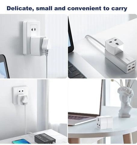 LDNIO Z4 Multi Plug Adapter – Universal Power Travel Adaptor for UK, US, EU