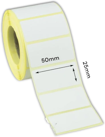Barcode Labels Stickers – 50mm x 25mm, 500 Labels/Roll – Premium Adhesive Thermal Stickers for Barcode Printing, Inventory, Retail, Warehouse, Office Use (1, 50mm x 25mm)