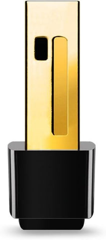 TL-WN725N N150 USB Wireless WiFi Network Nano Size Adapter for PC/Laptop, WiFi Dongle, Compatible with Windows 10/8.1/8/7/XP, Mac OS X, Linux Black/Gold