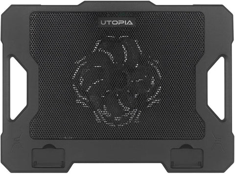 GT-89 Laptop Cooling Fan - 17 Inch Large Fan 140mm Quiet - Five Angles Ergonomic Design with LED Light - Compatible with Various Devices
