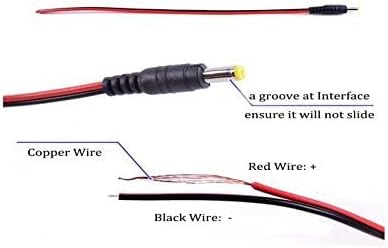 Generic Dc power male connector for cctv camera power - 26 cm