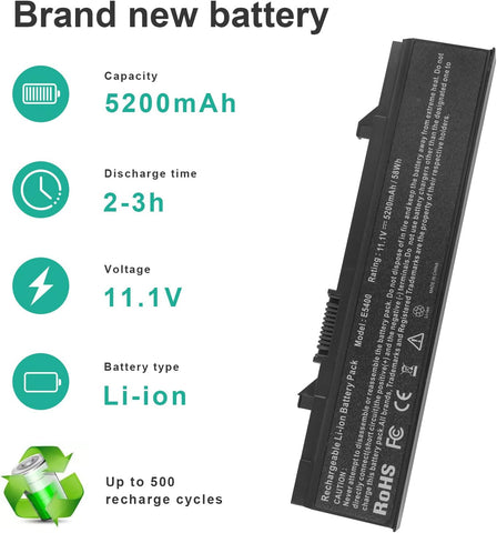 ASUNCELL Laptop Battery for DELL Latitude E5400 E5500 E5400N E5410 E5500N E5510 KM668 KM742 KM752 KM760 KM970 MT186 MT332 RM649 RM6566 RM661 RM668 PW640 PW649 PW651 WU841 WU843 WU852