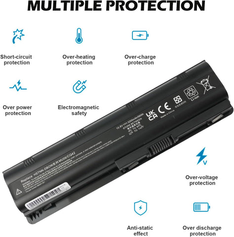 MU06 MU09 Laptop Battery for HP G62 G42 586028-341 588178-141 WD548AA WD549AA 593562-001 CQ58 Pavillon DV6 DV7 G62 G72 G6 G7 DM4 HSTNN-LB0W HSTNN-LB0W 【10.8V/5200mAh】