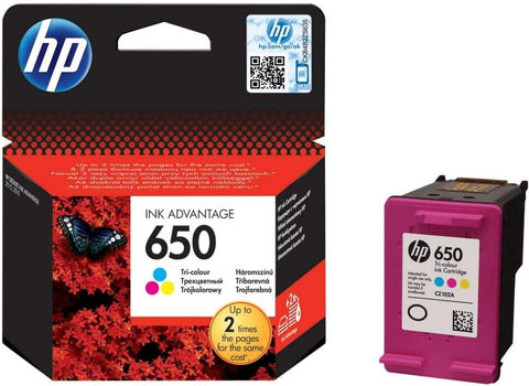 HP 650 Ink Cartridge, Tri-Color, CZ102AK