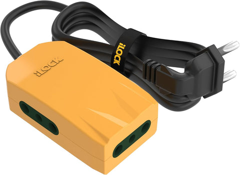 Mini Power Strip - 3 Outlets (1.5 m, yellow)