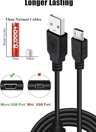 PS4 Controller Charger, 1.5M Micro USB Cable Fast Charging Cable for PS4 Controller/Xbox One/Dual Shock 4