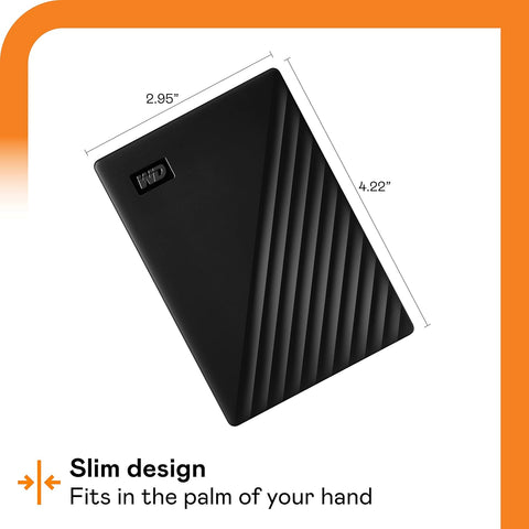 4TB My Passport Portable External Hard Drive with backup software and password protection, Black - WDBPKJ0040BBK-WESN 4 TB