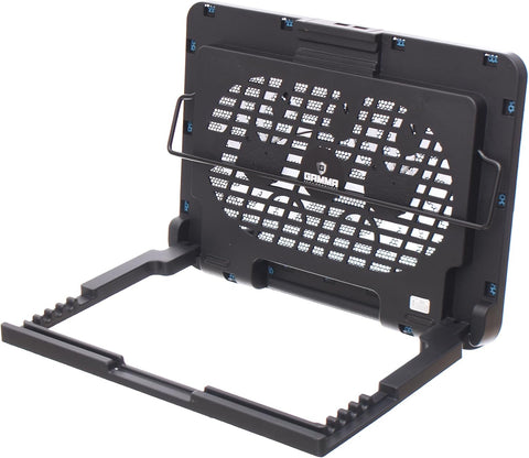 GT-99 Cooling Pad Containing Six Angle Stand With Two USB Ports And Fan Control button For Laptop 360x260x30mm - Black