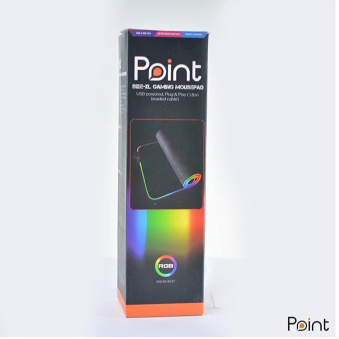 POINT RGB XL Mousepad – Large Gaming & Work Mat with 13 Lighting Modes