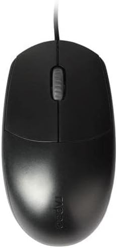 Rapoo N100 Wired Optical USB Mouse BlackWORLD TRADE FOR COMPUTER -LAPTOPRapoo N100 Wired Optical USB Mouse BlackThe Rapoo N100 Wired Optical USB Mouse Black is designed for both left and right-handed use, providing comfort and ease of use. Its fine sanded particles give a non-