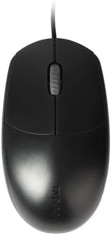 Rapoo N100 Wired Optical USB Mouse BlackWORLD TRADE FOR COMPUTER -LAPTOPRapoo N100 Wired Optical USB Mouse BlackThe Rapoo N100 Wired Optical USB Mouse Black is designed for both left and right-handed use, providing comfort and ease of use. Its fine sanded particles give a non-