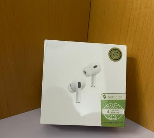 AirPods Pro 2 Plus Bluetooth Headset with Active Noise Cancelling Wireless Charging Case (White, True Wireless) in Ear