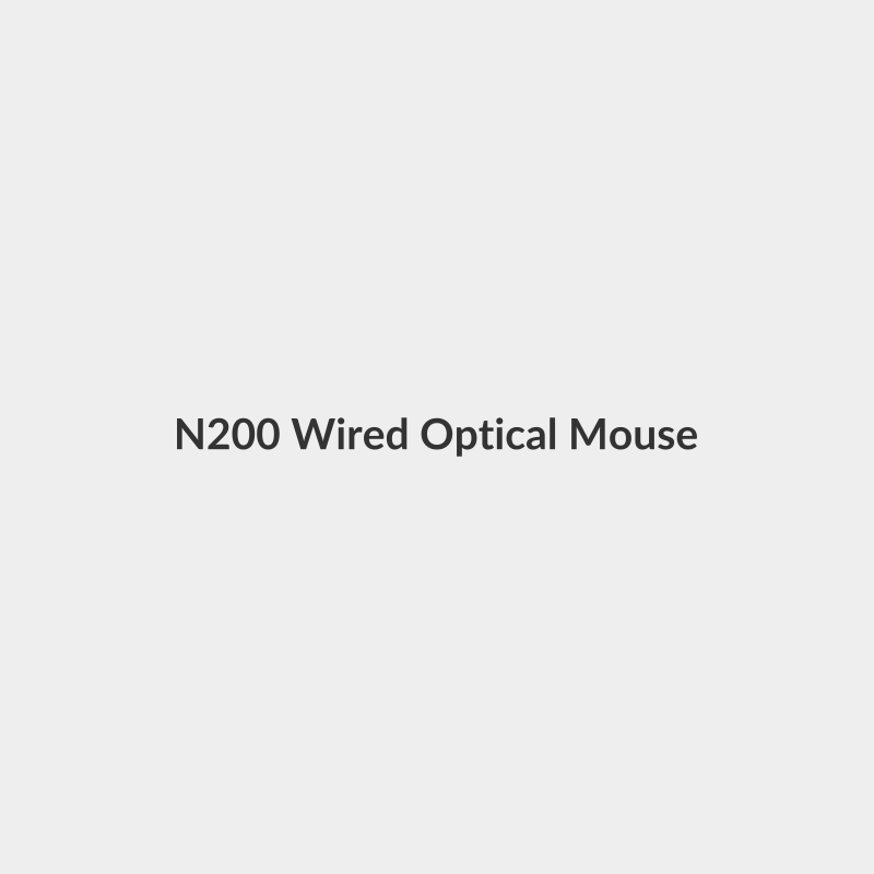 N200 Wired Optical Mouse Black - Rapoo