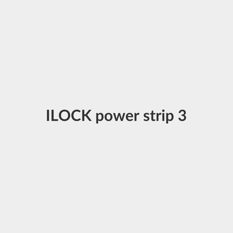 ILOCK power strip, 3 outlets with switch, 3500W (Multicolor, 3 m) - iLOCK