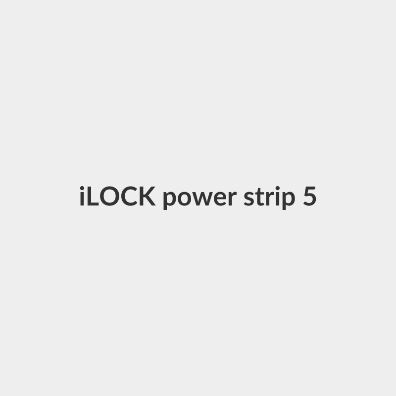 iLOCK power strip 5 universal outlets with overload switch (white/BLACK - iLOCK