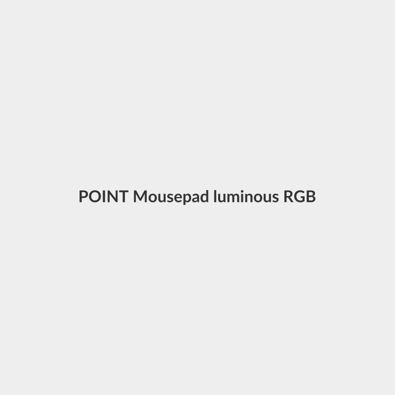 POINT Mousepad luminous RGB XL size - Large mouse and keyboard pad for games and work - Soft, anti-slip texture - Water and dust resistant - 13 lighting modes - Braided cable, 1.8 meters long - Point