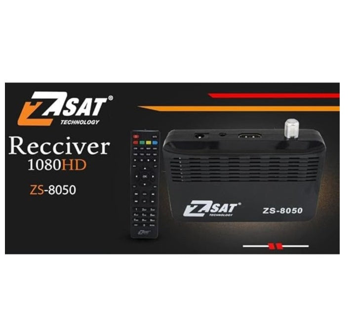 Zero ZSAT ZS-8050 Digital Satellite Receiver – Black | White | Blue