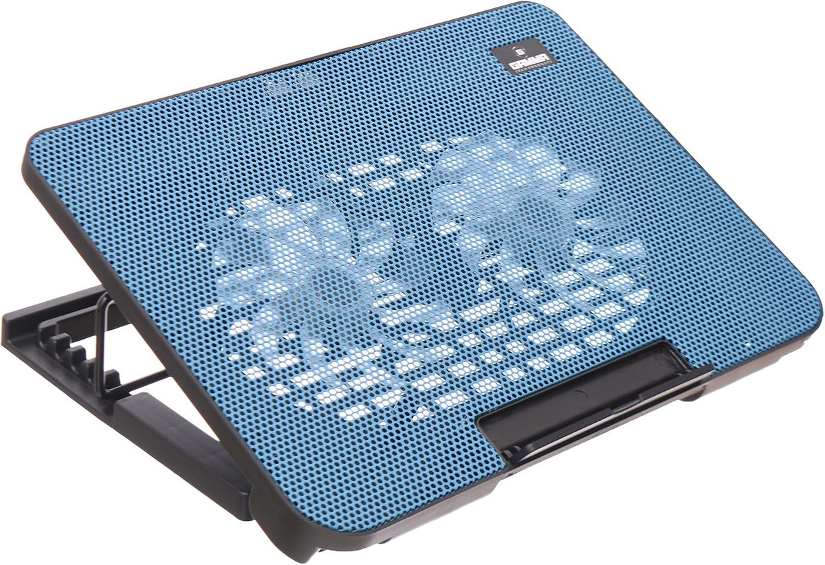 GT-99 Cooling Pad Containing Six Angle Stand With Two USB Ports And Fan Control button For Laptop 360x260x30mm - Black