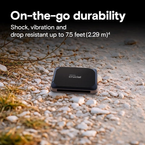 Crucial X9 1TB External SSD Hard Drive, up to 1050MB/s, Compatible with PC, Mac, PlayStation and Xbox, USB-C 3.2, Portable SSD 1 TB