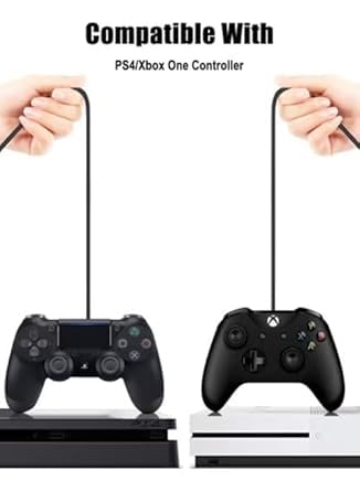 PS4 Controller Charger, 1.5M Micro USB Cable Fast Charging Cable for PS4 Controller/Xbox One/Dual Shock 4