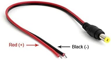 Generic Dc power male connector for cctv camera power - 26 cm