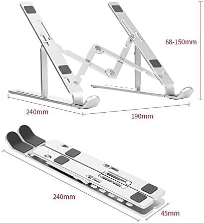 Adjustable Aluminum Laptop Stand Silver