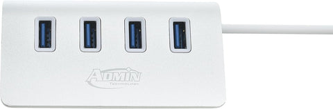 HUB  Amazing Design With Four Port 3.0 USB Hub And Support 2TB - Silver White