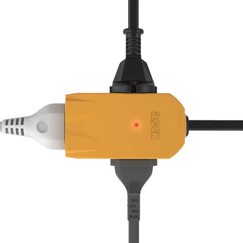 Mini Power Strip - 3 Outlets (1.5 m, yellow)
