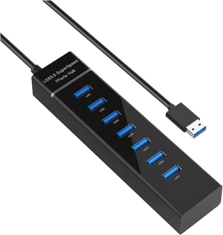 SKY TECH 307 - USB 3.0 7-Port Ultra Slim Data Transfer Hub Adapter with 1.2m Extension Cable - SKY TECH 307-