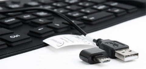 Black FLEXIBLE 85 Keys Silicone Keyboard USB Wired Waterproof Folding Key Board for PC Desktop Laptop