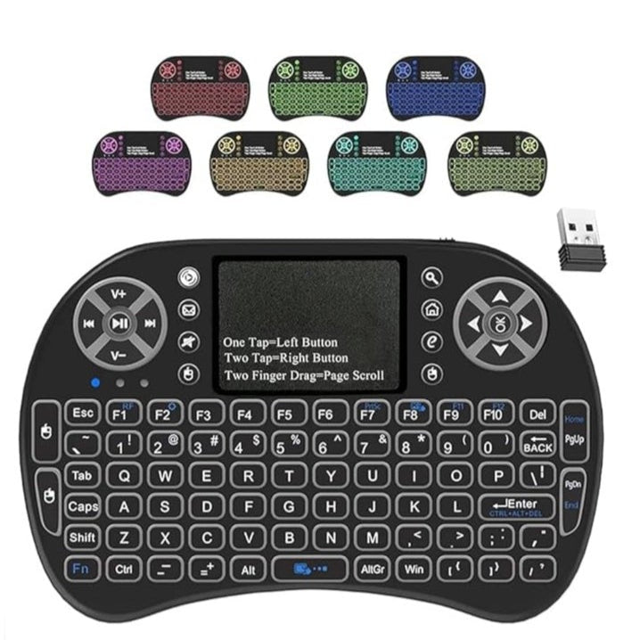 POINT PT-200 Mini Wireless Backlit Keyboard with Touchpad for Smart TV & More
