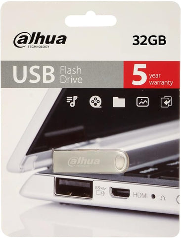 DAHUA,USB Flash Drive,USB2.0,Metal,32GB.10–25 MB/s / 3–10 MB/s