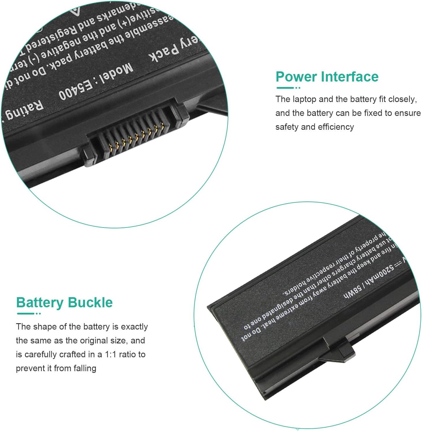 ASUNCELL Laptop Battery for DELL Latitude E5400 E5500 E5400N E5410 E5500N E5510 KM668 KM742 KM752 KM760 KM970 MT186 MT332 RM649 RM6566 RM661 RM668 PW640 PW649 PW651 WU841 WU843 WU852