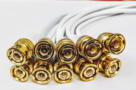 BNC Connector 10 pieces - White
