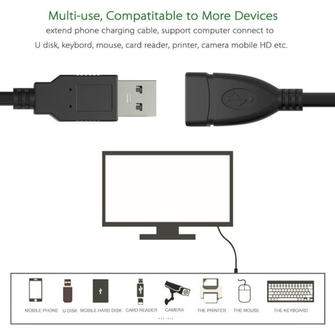 Male To Female USB Extension Cable 5 meter