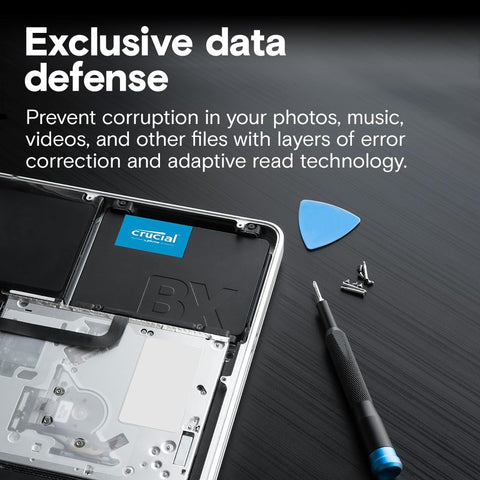 BX500 SATA 2.5" Internal SSD, 2TB Capacity, 540 Mb/s Sequential Read, 500 Mb/s Sequential Write, 720TB TBW SSD Endurance, Black | CT2000BX500SSD1 2 TB