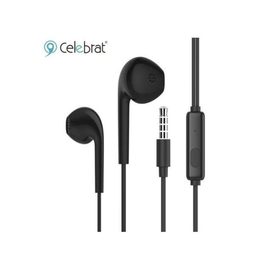 Celebrat G12 Stereo Sound Earphones black - WORLD TRADE FOR COMPUTER 