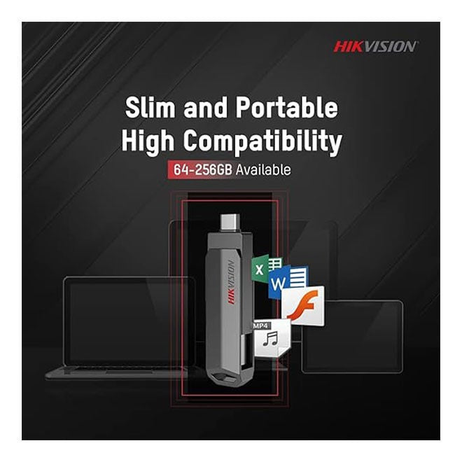 E304C Ultra Dual Drive Go USB Type-C Flash Drive (64GB) with swivel design, USB-A and USB-C compatibility, ideal for fast data transfer between smartphones, tablets, and laptops