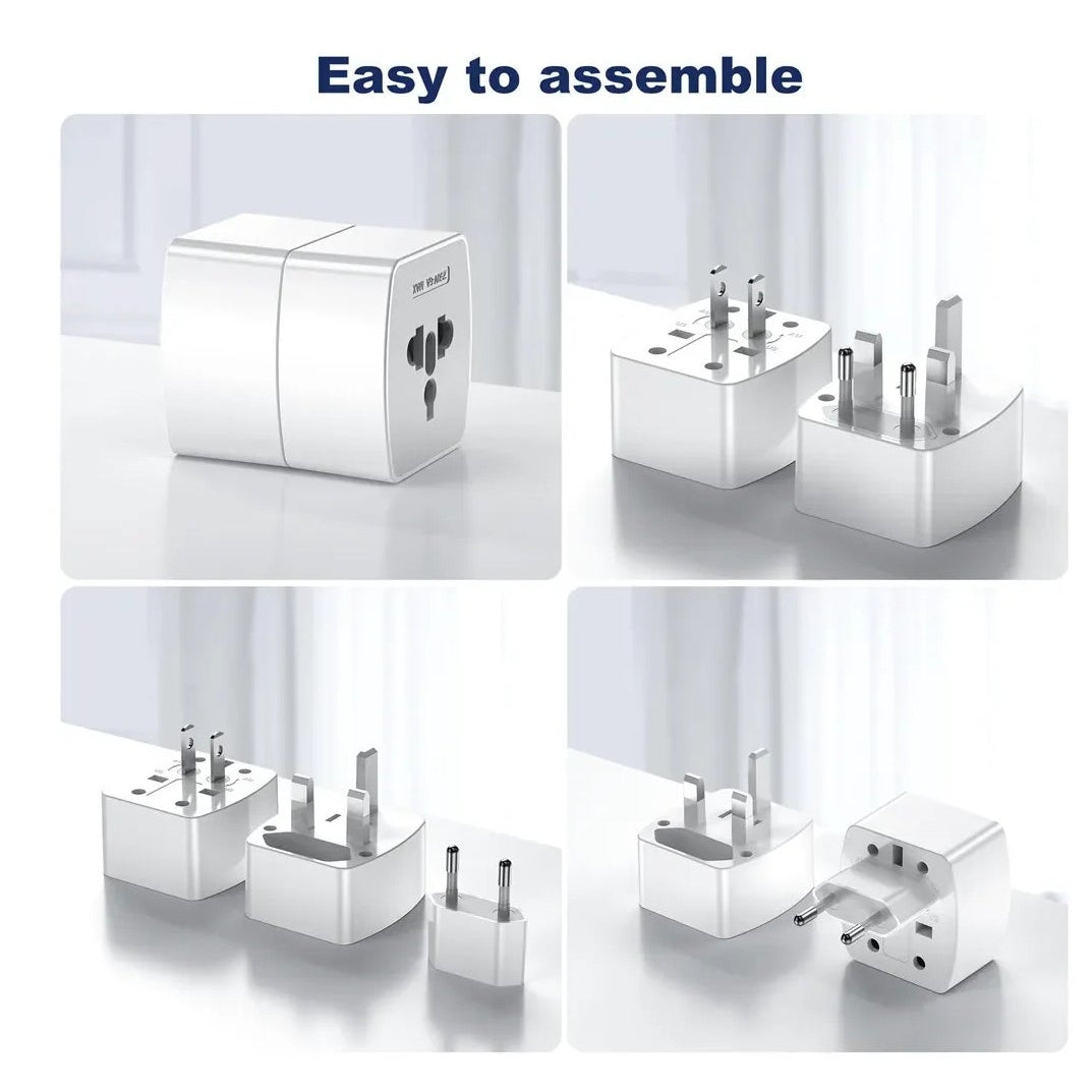 LDNIO Z4 Multi Plug Adapter – Universal Power Travel Adaptor for UK, US, EU