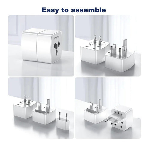LDNIO Z4 Multi Plug Adapter – Universal Power Travel Adaptor for UK, US, EU