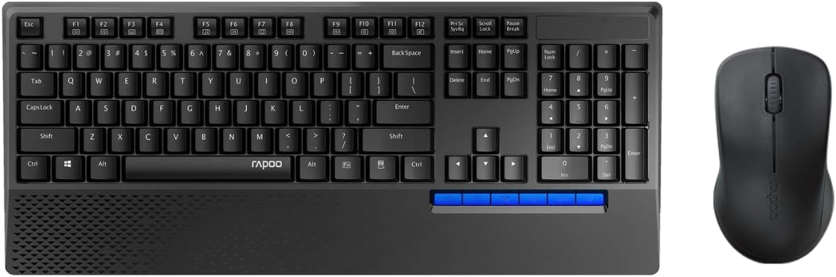 X1960 Wireless Optical Mouse & Keyboard Spill Resistance Multimedia Hotkeys 1000DPI Black