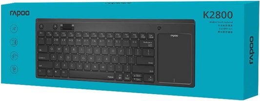 RAPOO K2800 Wireless Keyboard with Touchpad - (Arabic/English) Black - WORLD TRADE FOR COMPUTER 