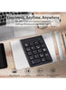 Number Pad Wireless Numeric Keypad Numpad 18 Keys with a 2.4GHz USB Receiver ,Portable and Upgraded 10-Key Financial Accounting Numeric Pad for Surface Pro/laptops/desktops/PC
